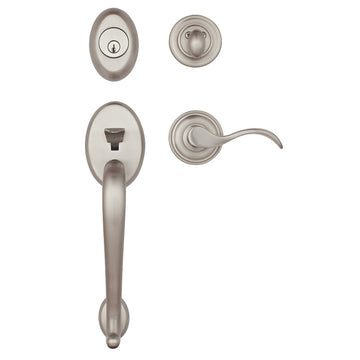 EAGH100CLUS15 Rockwell Premium Solid Brass Winslow Single Cylinder Handleset in Brushed Nickel Finish